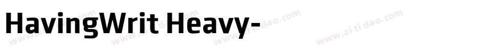 HavingWrit Heavy字体转换